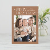 Modern Toffee Frohe Weihnachten Foto (Stehend Vorderseite)