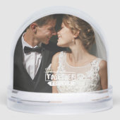 Modern Together Forever Typography Couples Photo  Schneekugeln (Vorderseite)