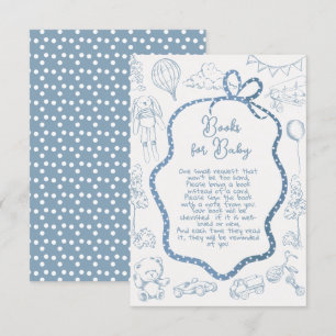 Modern Toile de Jouy Books for Baby Einladung