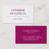Modern Tones Business Card - Rosa Visitenkarte (Vorne/Hinten)