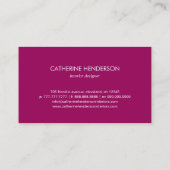 Modern Tones Business Card - Rosa Visitenkarte (Rückseite)