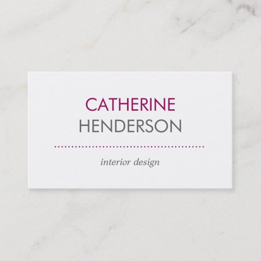 Modern Tones Business Card - Rosa Visitenkarte (Vorderseite)