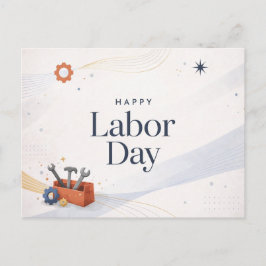 Modern Toolbox Happy Labor Day Feiertagspostkarte
