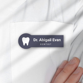 Modern Tooth Icon Beruflich Orthodontist Namensschild