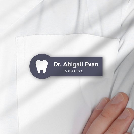 Modern Tooth Icon Beruflich Orthodontist Namensschild
