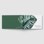 Modern topisches Monstera Leaf Gästebuch (Voll)