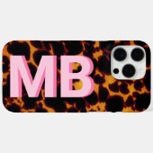 Modern Tortoiseshell Monogram Case-Mate iPhone Hülle (Rückseite (Horizontal))
