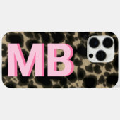 Modern Tortoiseshell Monogram Case-Mate iPhone Hülle (Rückseite (Horizontal))