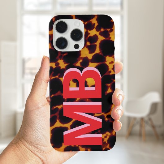 Modern Tortoiseshell Monogram Case-Mate iPhone Hülle
