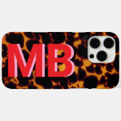 Modern Tortoiseshell Monogram Case-Mate iPhone Hülle (Rückseite (Horizontal))