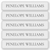 Modern Transparent Business Label – Custom Text (Vorderseite)