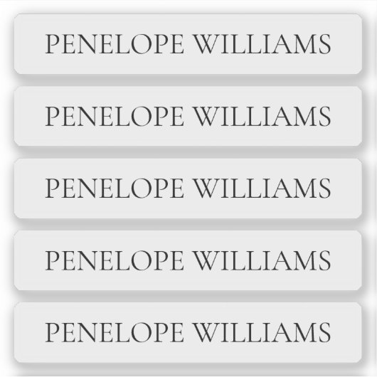 Modern Transparent Business Label – Custom Text (Vorderseite)