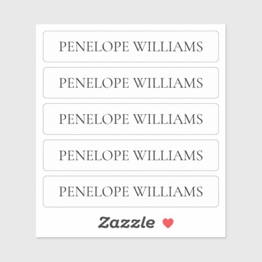 Modern Transparent Business Label – Custom Text (Blatt)