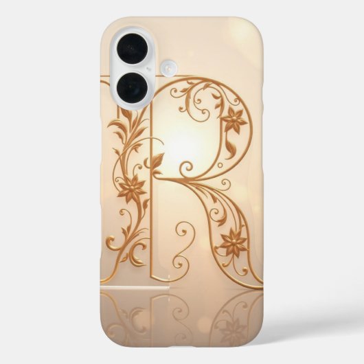 Modern Transparent Letter R Case-Mate iPhone Hülle (Rückseite)