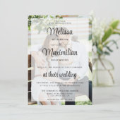 Modern transparenter QR-Code 2 Foto online UAWG Einladung (Stehend Vorderseite)