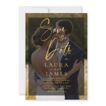 Modern transparentes Overlay-Foto Save the Date in
