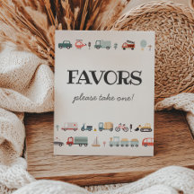 Modern Transport Geburtstags-Gunst-Zeichen