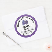 Modern Traubenkerne oder Jelly Canning Jar Label Runder Aufkleber (Umschlag)