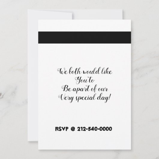 Modern Trauzeuge Bow Brush Script Request Einladung (Rückseite)