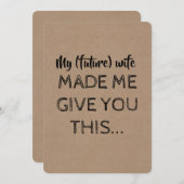 Modern | TRAUZEUGE | TRAUZEUGE Funny Vorschlag Einladung (Vorne/Hinten)