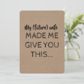 Modern | TRAUZEUGE | TRAUZEUGE Funny Vorschlag Einladung (Stehend Vorderseite)