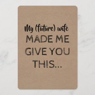 Modern   TRAUZEUGE   TRAUZEUGE Funny Vorschlag Einladung