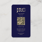 Modern Travel Agency Gold Globe Midnight Blue Visitenkarte (Rückseite)