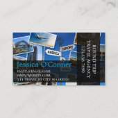 Modern Travel Agent Agency Company Business Card Visitenkarte (Rückseite)