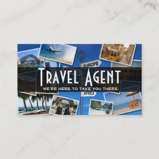 Modern Travel Agent Agency Company Business Card Visitenkarte