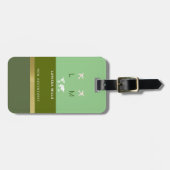 Modern Traveller Monogram Greenish Gepäckanhänger (Vorderseite horizontal)