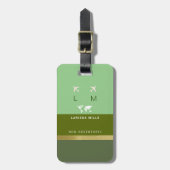 Modern Traveller Monogram Greenish Gepäckanhänger (Vorderseite vertikal)