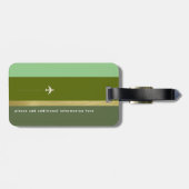 Modern Traveller Monogram Greenish Gepäckanhänger (Rückseite horizontal)
