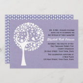 Modern Tree Bat Mitzvah Einladung (Vorne/Hinten)