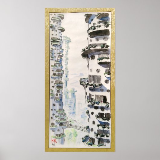 Modern Treetop City Poster (Vorne)