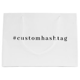 Modern Trending Hashtag Social Design Große Geschenktüte