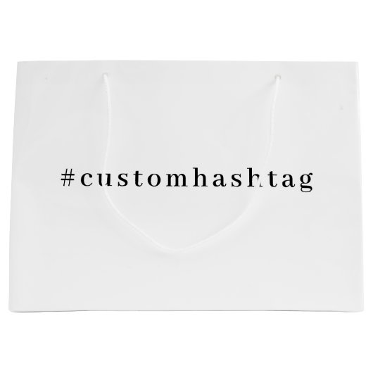 Modern Trending Hashtag Social Design Große Geschenktüte (Vorderseite)