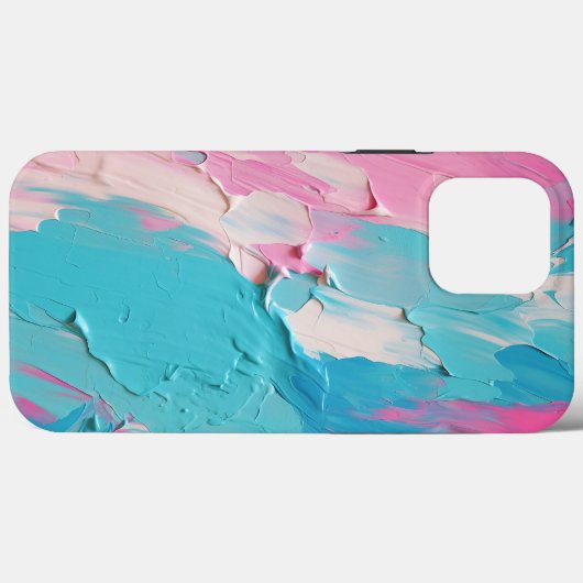 Modern Trendy 3D Oil Paint Pastel No. 1030 Case-Mate iPhone Hülle (Rückseite (Horizontal))