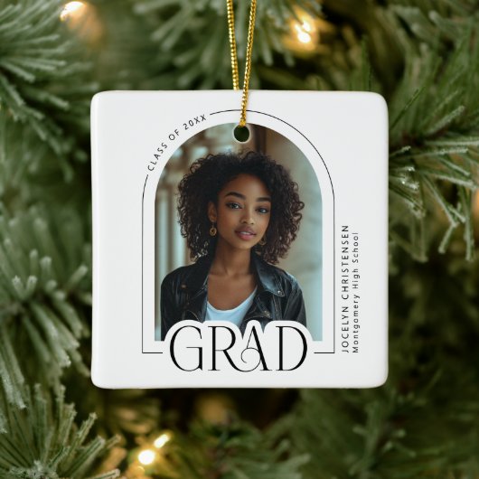 Modern Trendy Arch Photo Grad Keramikornament (Baum)