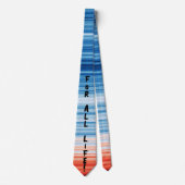 Modern Trendy Birthday Holiday Gift Climate Stripe Krawatte (Vorderseite)