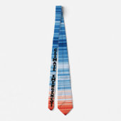 Modern Trendy Birthday Holiday Gift Climate Stripe Krawatte (Rückseite)