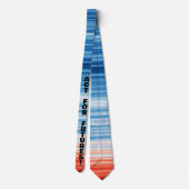 Modern Trendy Birthday Holiday Gift Climate Stripe Krawatte (Rückseite)