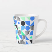 Modern trendy Blue Mint Green Geometric Milchtasse (Rechts)