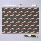 Modern Trendy Bright Orange Tiger on Black Seidenpapier (Handwerk)