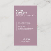 Modern Trendy Coach Personal Trainer Fitness Photo Visitenkarte (Rückseite)