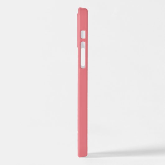 Modern Trendy Coral Pink Kalligraphie Name iPhone Hülle (Linke Seite)