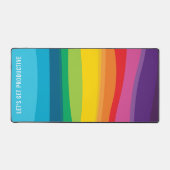 MODERN TRENDY farbenfroh Bio abstrakter Regenbogen Schreibtischunterlage (Vorderseite)