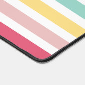 MODERN TRENDY farbenfrohe Pastellstreifen Schreibtischunterlage (Ecke)