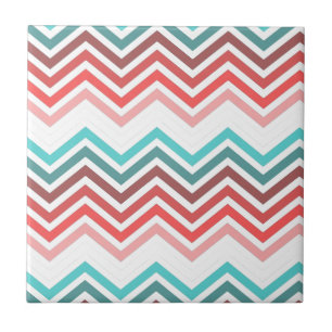 Modern, trendy, farbenfroher Chevron-Zickzack Fliese