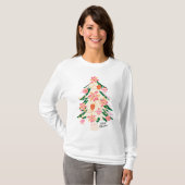 MODERN Trendy festliche Retro Weihnachten Baum Url T-Shirt (Vorne ganz)