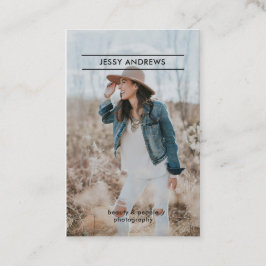 Modern Trendy Foto Visitenkarte